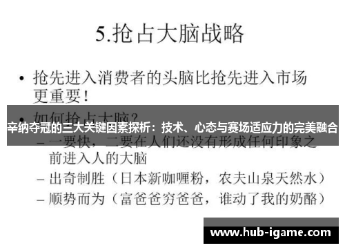 辛纳夺冠的三大关键因素探析：技术、心态与赛场适应力的完美融合